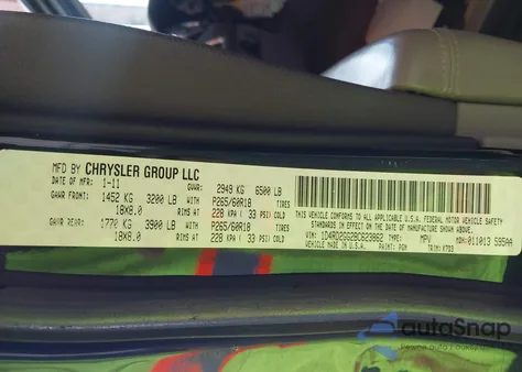 2011 Dodge Durango Express из США, поврежденный, VIN 1D4RD2GG2BC623862